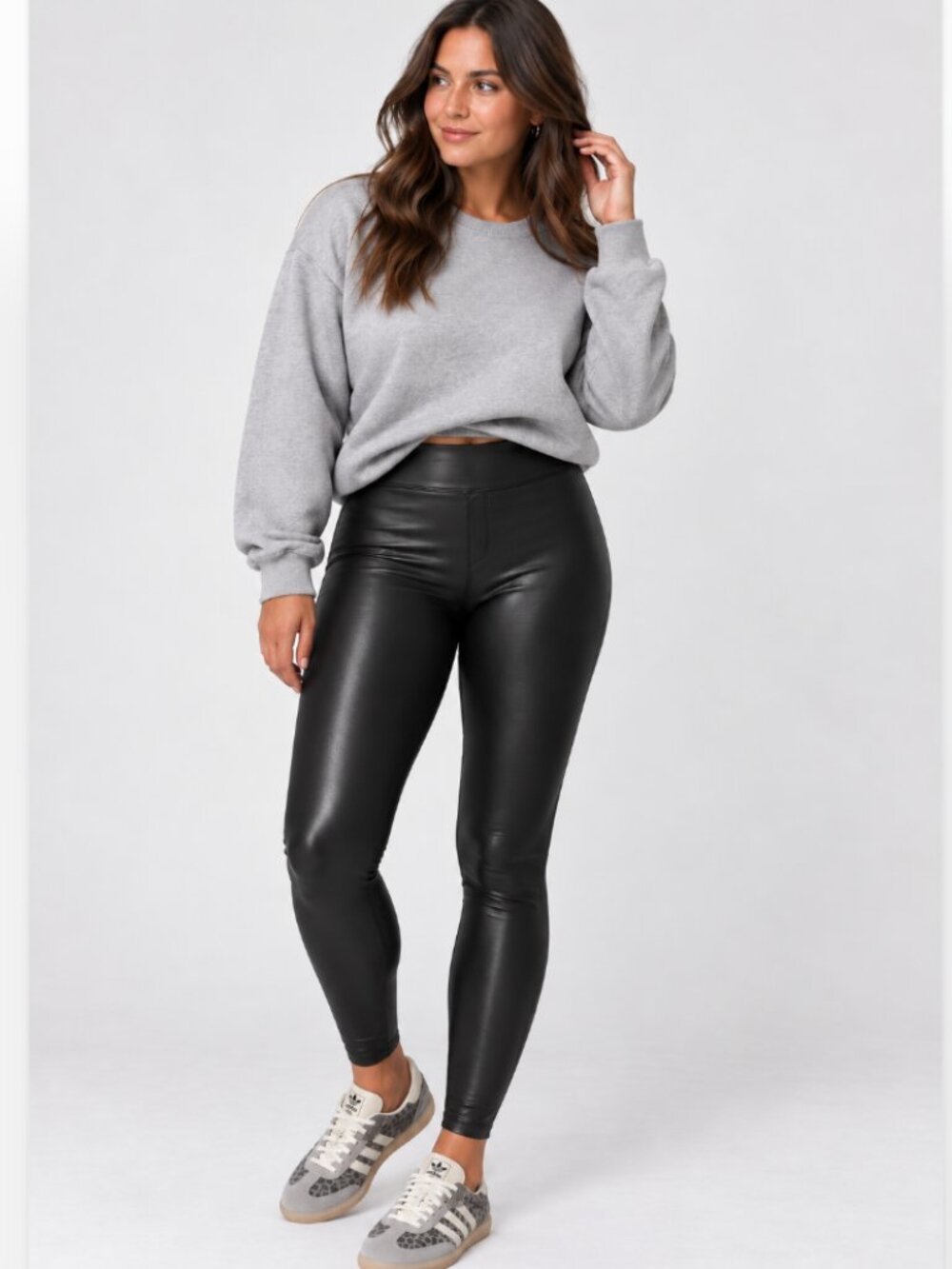 OFFLINE by Aerie REAL LUXE Faux Leather Legging in Black L NWT